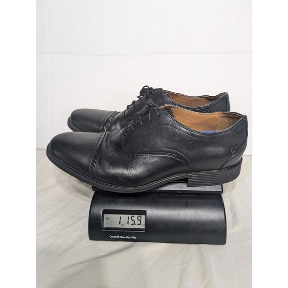 Clarks 15770 Black Leather Tilden Walk Lace Up Oxford Dress Shoes Mens Size 10.5 - Picture 9 of 9